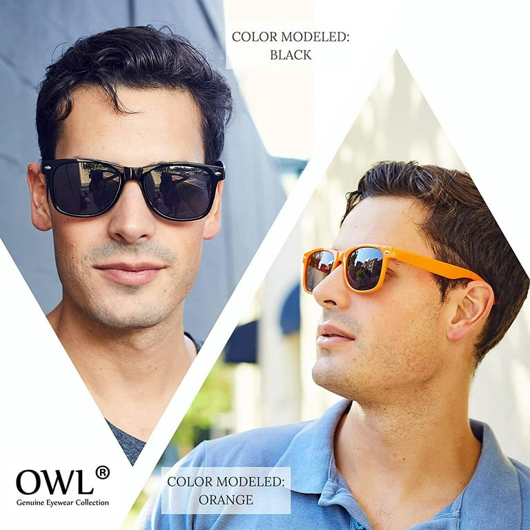 OWL Square Sunglasses Mens Womens UV400 Protection Retro Sunglasses Bulk  (10 Pack)