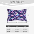 thumbnail image 4 of Rateoe crystal Skull mushroom Pattern Pillow Covers with Invisible Zipper(Pillows are not Included) Standard Pillowcases-16"x24", 4 of 6