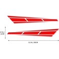 thumbnail image 2 of (2Pcs Rouge) Voiture Rayé Capot Autocollant Modification Vinyle Voiture de Course Bande Graphique Corps Autocollant Accessoires Extérieurs Universels Autocollants pour Tous les Véhicules Tout-Terrain de Camion de Voiture, 2 of 5
