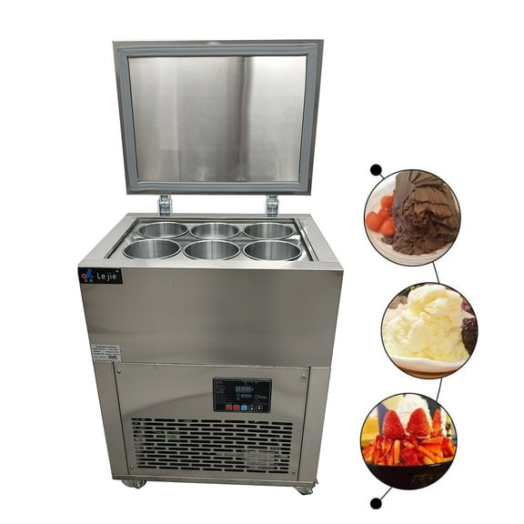 6 Buckets Snow Ice Cream Machine for Shaved Ice Pudding Ice Block Maker