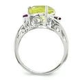 thumbnail image 2 of 925 Sterling Silver Lemon Quartz Rhodolite Garnet Ring Gemstone, 2 of 7