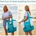 thumbnail image 6 of Tirrinia Mesh Beach Bag with Cooler Compartment, Extra Large Totes for Beach Travel, Functional Fashion Beach Bag for Women, 6 of 7
