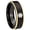 Black And Gold Step Edge, variant on Air Force Chief Master Sergeant Black Polish Dome Tungsten Ring 10MM