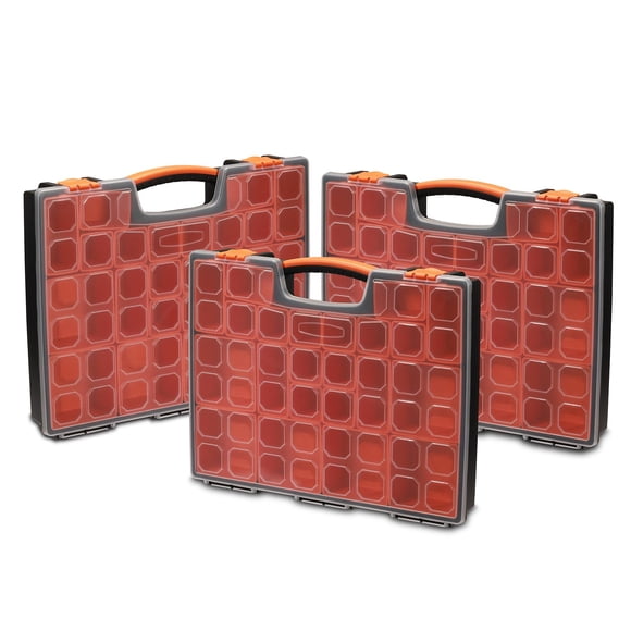 EMENTOL 3PCS Multi-Purpose Portable Organizer Box Set with 72-Removable Compartments, 3 Pieces Professional Boxes with Dimension 16.2"L*13"