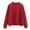 Red, variant on HUJlwoi Women's Sweatshirts Loose Comfy Crew Neck Long Sleeve Tops Solid Color Lightheight Pullover Warm Winter Clothes