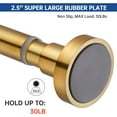thumbnail image 4 of PLAZA Gold Shower Curtain Rod - Never Rust No Drill Non-Slip Spring Tension Shower Rod, 27-43 inches Metal Steel, Gold, 4 of 9