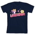 thumbnail image 5 of LankyBox Boxy & Foxy Donuts Crew Neck Short Sleeve Navy Boy's T-shirt-XS, 5 of 7