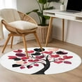 thumbnail image 5 of Valentine's Day Washable Round Area Rug 4 ft, Love Heart Tree, Soft Non Slip Rugs Stain Repellent Indoor Felt Carpet for Living Dining Room Bedroom Home Office, 5 of 9