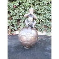 thumbnail image 2 of Nifao Bronze Statue of a Monkey on an Ornate Ball – Home Decor Sculpture, 23"L x 23"W x 44"H, 2 of 4