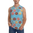 thumbnail image 1 of KLL Cute Donut Print Workout Tank Tops Gym Sleeveless Fitness Muscle Tee-Large, 1 of 1