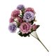 thumbnail image 4 of Ramo de flores artificiales Tela de seda de plástico Decoración floral Fiesta de bodas en casa Ramo de flores falsas, Morado Inevent HA6961-01B, 4 of 6