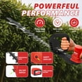 thumbnail image 3 of 24" Cordless Hedge Trimmer with Rotatable Handle, Brushless Motor Trimmers with 6.0Ah Battery, 3/4" Cutting Capacity, Lightweight & Compact Trimmer for Garden, 3 of 9