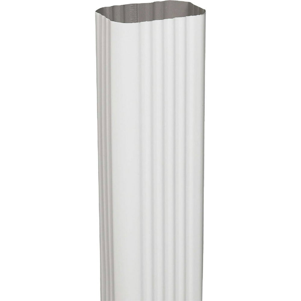Spectra Metals 2 In. x 3 In. x 15 In. K-Style White Aluminum Downspout ...