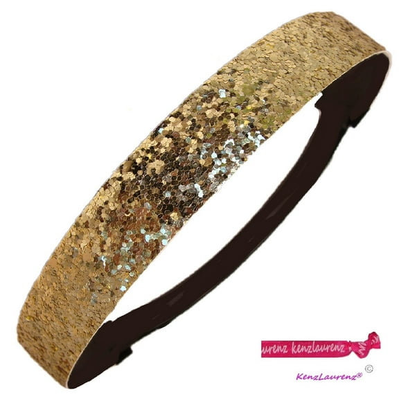 Kenz Laurenz Glitter Headband Girls Headband Sparkly Hair Head Band Gold