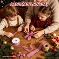 thumbnail image 5 of Pink Glitter Wired Ribbon,Pink with Metallic Edge,Christmas Ribbon for Wreath, ChritmasTree Decoration, Gift Wrapping,Home Decor, 1.5 Inch x 10 Yards, 5 of 7