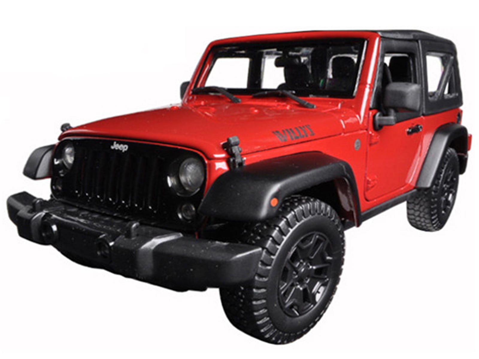 2014 Jeep Wrangler Willys Red 1/18 Diecast Model Car by