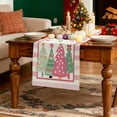 thumbnail image 4 of Cinvoph Christmas Table Runner Pink Plaid Christmas Table Runner Long Winter Christmas Xmas Holiday House Table Decoration 13"x71", 4 of 6
