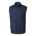 thumbnail image 2 of Men's Cutter & Buck Navy Houston Texans Big & Tall Stealth Hybrid Windbreaker Full-Zip Vest, 2 of 3