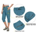 thumbnail image 2 of Little Donkey Andy Women's Quick Dry 3/4 Pants Capri Shorts Lightweight Hiking Travel Casual Slate XL, 2 of 5