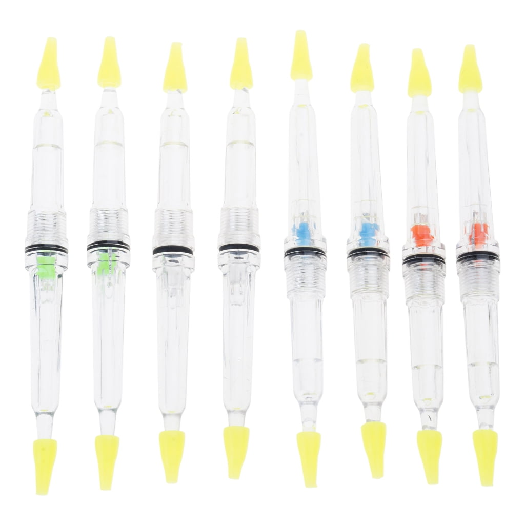 Gieenan 8Pcs Colorful Fish Baits Light Fishing Lure Light Deep Drops Underwater Sea Fishing Light Luminously Light Glow Stick