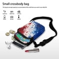 thumbnail image 7 of HELLHERO Underarm Shoulder Bag for Adults Daily Use Red and Blue Ink Pattern Design Crossbody Bag Double Zipper, 7 of 7