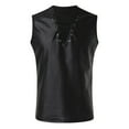 thumbnail image 5 of Hfolob Mens Tank Tops Male Sexy Vest Performance Clothes Nightclub Stage Leather T Shirt Tights Tank Top For Men, 5 of 9