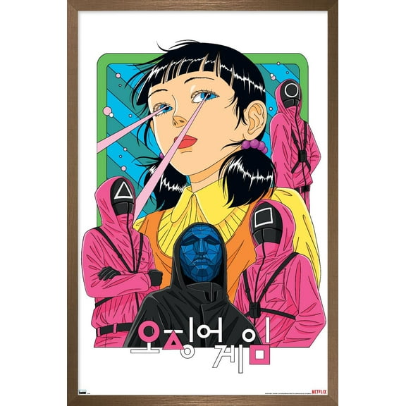 Netflix Squid Game: Season 2 - Laser Eyes Wall Poster, 14.725" x 22.375" Framed