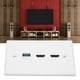 thumbnail image 4 of USB3.0 Wall Plate, ABS Soldering Free HD Multimedia Interface Ethernet Wall Plate Safe Connection 3 Port For Projector For HDTV, 4 of 8