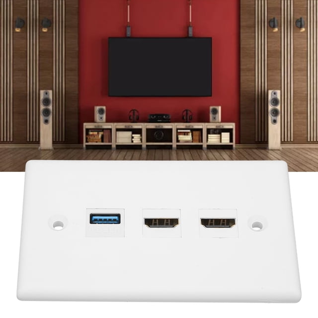 Placa Interfaz Multimedia HD Placa De Pared USB Ethernet Interfaz Multimedia HD De 2 Puertos Placa De Pared 1 Puerto USB 3,0