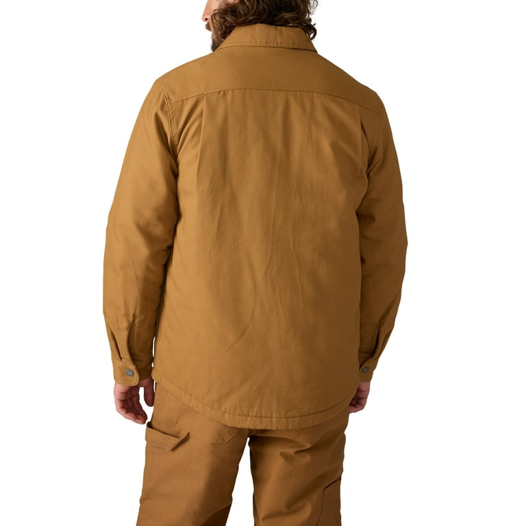Dickies ブラウン ジャケット M-LN Genuine Dickies Flannel Lined Canvas Shirt Jacket - Walmart.com