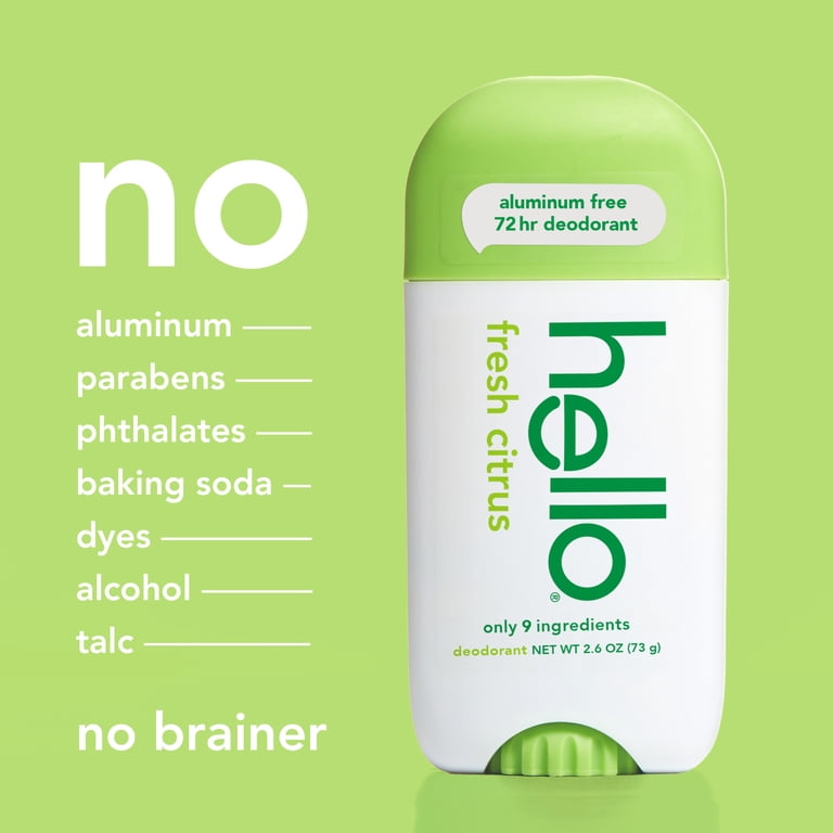 Hello Fresh Citrus Aluminum-Free Deodorant, 72-Hour photo 7