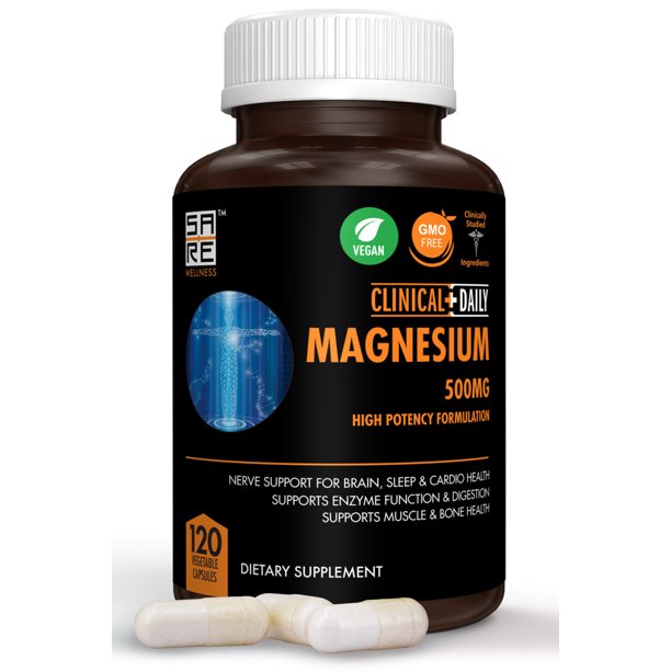 CLINICAL DAILY Pure Magnesium Citrate Capsules High Potency 500mg with