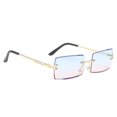 thumbnail image 2 of Sonducket Gafas de sol con lentes cuadradas Dido para acampar al aire libre Senderismo Viajar Gafas de sol sin marco con protección Gris Lentes nueve, 2 of 8