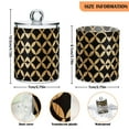 thumbnail image 5 of Yayeee 2 Pack Qtip Holder Bathroom Cotton Swab Canister with Lid Clear Dispenser Set, Black Geometric, 5 of 6