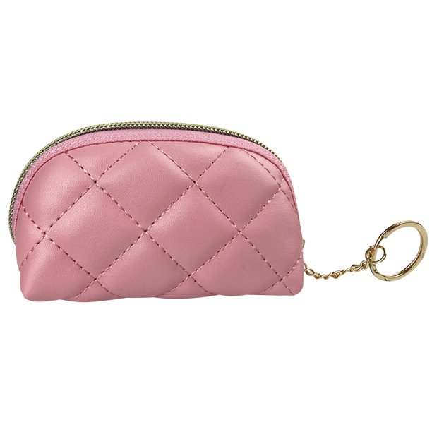 Cartera Corta Mini Monedero Con Llavero Embrague Cuero PU para La Copa