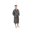 thumbnail image 3 of Mens Robe Soft Micro Fleece Plush Shawl Collar Bathrobe Robe (Size Small-XXLarge), 3 of 4