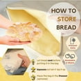 thumbnail image 4 of Reusable Beeswax Bread Bags with Zipper beeswax food wrap Large Capacity Cotton Storage for Homemade, Sourdough & Fresh Bread, bread making accessories(beige 2pcs), 4 of 5