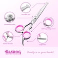 thumbnail image 2 of Set de tijeras de peluquería canina GLADOG Professional 5 en 1, color rojo, 2 of 7