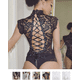 thumbnail image 1 of Body erótico para mujer VISgogo, lencería Sexy transparente de encaje completo Cheongsam cuello alto sin espalda ahueca hacia fuera la ropa de dormir VISgogo moda, 1 of 2