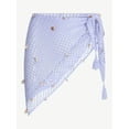 thumbnail image 5 of No Boundaries Fishnet Pareo with Faux Shells, One Size, Lilac Sea, Women's, 5 of 5