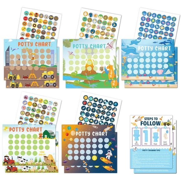 Tabla de entrenamiento para ir al baño HAJOROM para niños pequeños, 17 unidades