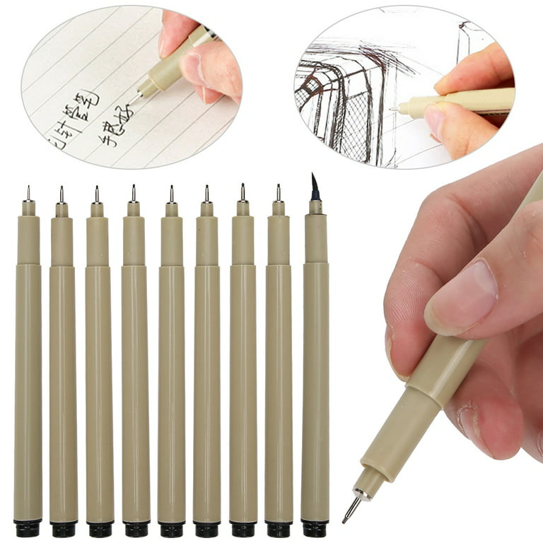 YLSHRF Micro Line Pens,Fineliner Pens Set Waterproof Drawing Ink Pen  Non‑Toxic Designer Needle Fineline Pen,Designer Painting Pens 