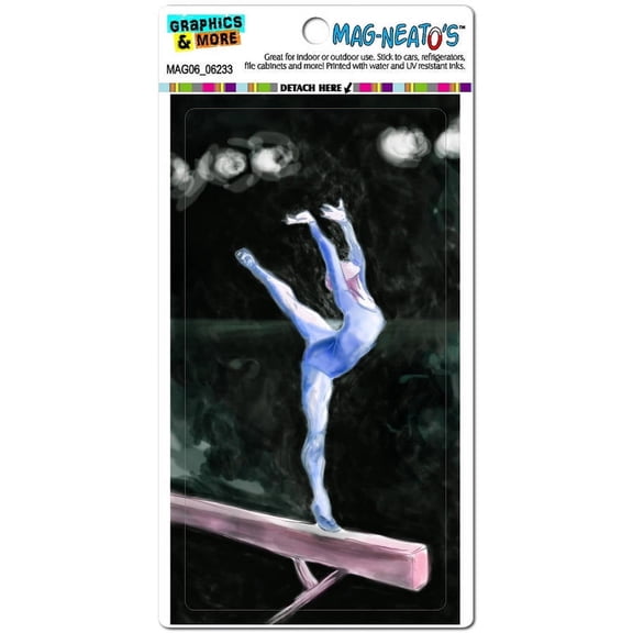 Gymnast Blue Gymnastics Vault Pommel Horse Automotive Car Refrigerator Locker Vinyl Magnet