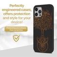 thumbnail image 2 of Case Yard Wooden Case for iPhone-12/12-Pro Soft TPU Silicone cover Slim Fit Shockproof Wood Protective Phone Cover for Girls Boys Men and Women Supports Wireless Charging Tree of Life Design, 2 of 7