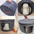 thumbnail image 4 of Caja de Almacenamiento para Sombreros, 2 Piezas Organizador de Gorras, Porta Gorras, Porta Sombrero Diseño plegable con Ventana Transparente, 4 of 4