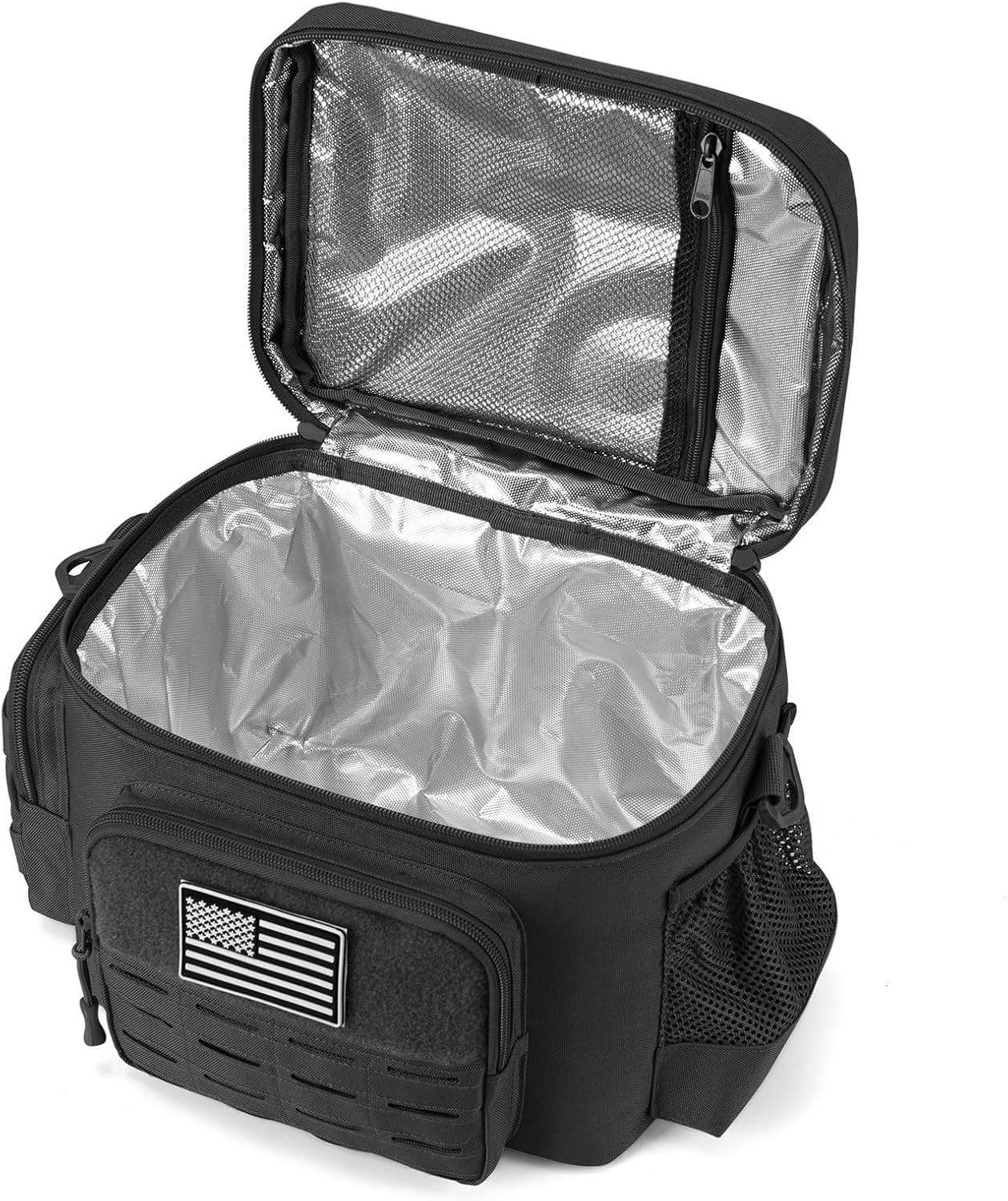 favastee Tactical Lunch Bag for mens Military heavy duty lunch box work Leakproof insulated Durable Thermal Cooler Bag for Adult Meal for Office Camping Picnic Pail MOLLE Webbing