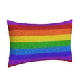 thumbnail image 2 of Bixox Colorful Glitter Rainbow Printed Pillow Protector,Super Soft Ideal for Home,Guests,Rentals - 16"x24", 2 of 8