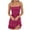 Hot Pink, variant on Lovskoo 2024 Women's Sequin Sparkly Dress Spaghetti Straps Glitter Ruched Cocktail Mini Ruffled Hem Bodycon Dresses Black