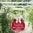 thumbnail image 4 of Eveokoki Hugs Kisses & Valentine's Wishes Sign for Front Door Decorations, Rustic Round Wood Holiday Sign, Front Door Wreath Burlap Wooden Hanging Signs for Outdoor Farmhouse Porch Home Spring Decor, 4 of 6