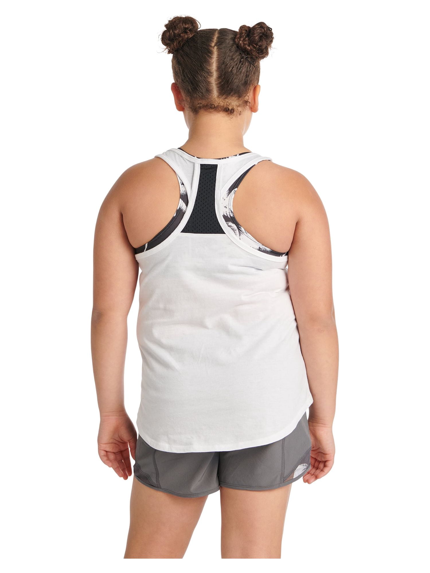 Justice Girls J-Sport Mesh Detail 2-Fer Tank Top, Sizes XS-XLP